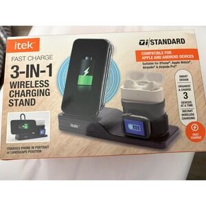 Itek 3-in-1 Wireless Charging Stand compatible for Apple and Andriod